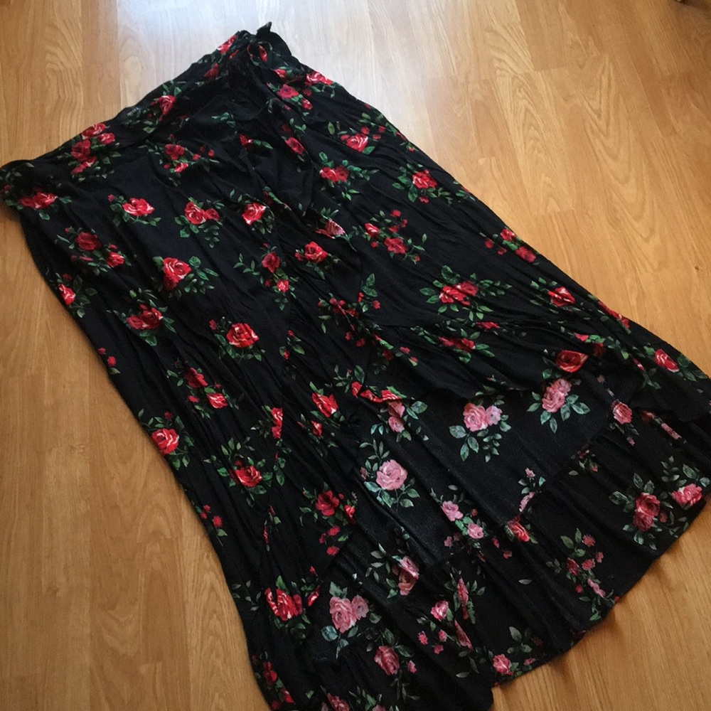 Floral High/Low Wrap Skirt by Forever 21+ Size 3x